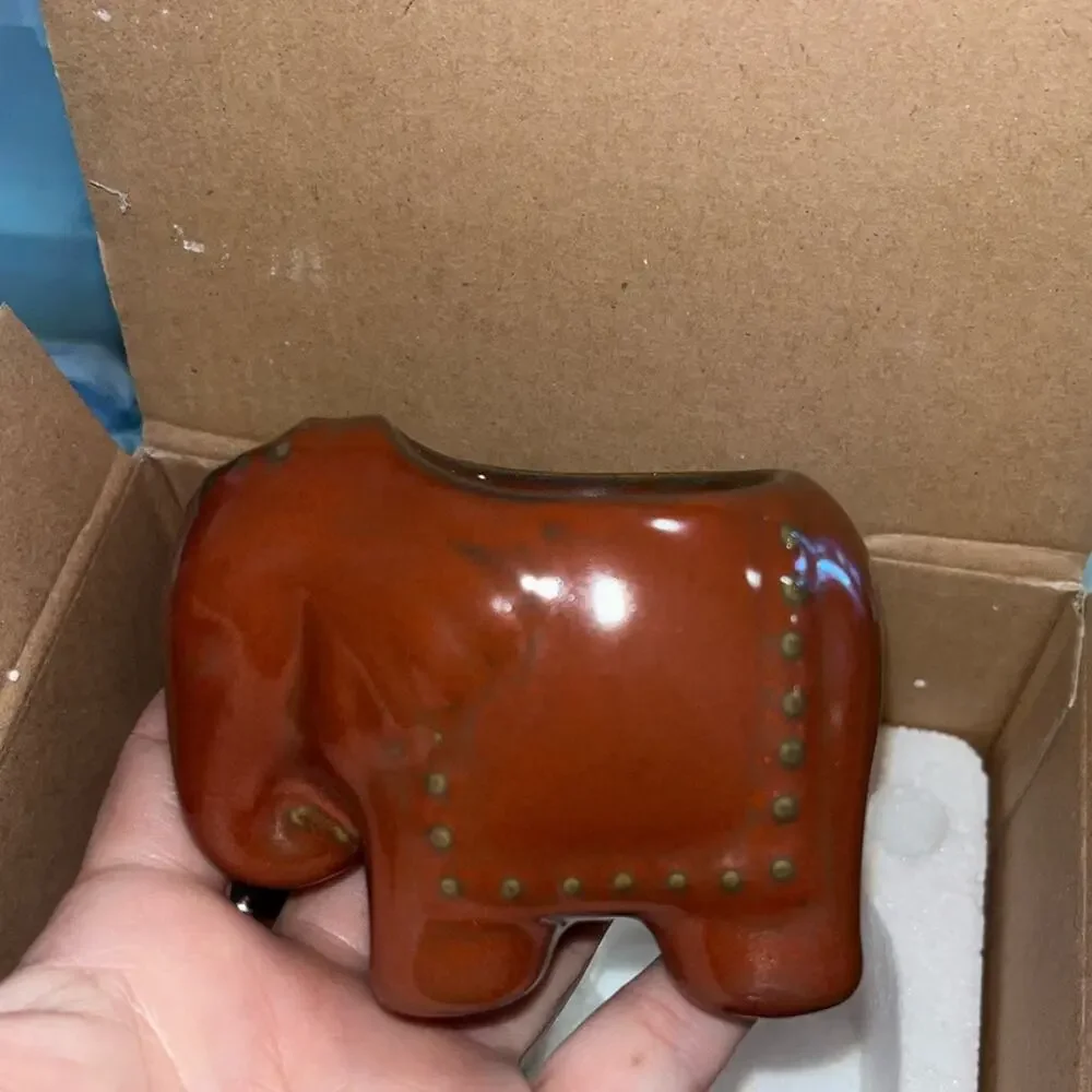 NIB! Partylite African Inspiration Elephant Tea light Candle Holders Set of 2 - Picture 3 of 8